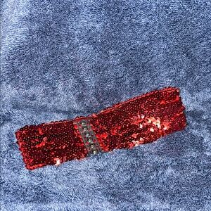 Red Sequin Hair Clip